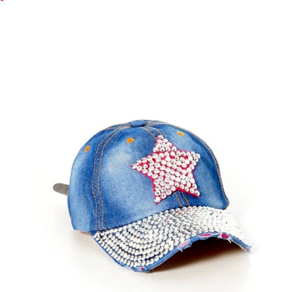 Magid Women's Rhinestone Studded Baseball Hat NEW